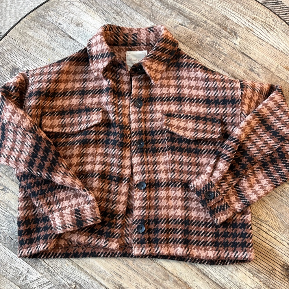 Altar’d State Plaid Button-Up Jacket